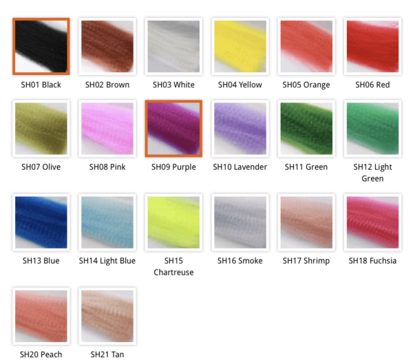 Hareline Supreme Super Hair Colors Hareline Supreme Super Hair Colors
